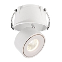 Plafonnier encastr� UNI II MAX TILT 700MA 2 p�les, courant constant, pivotant � la cardan IP20, blanche gradable