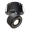 Plafonnier encastr� UNI II MAX TILT 700MA 2 p�les, courant constant, pivotant � la cardan IP20, noir profond gradable