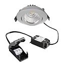 Deko-Light Projecteur encastr� DIONE IP20 pivotant, c�bl� en continu IP20, argent gradable