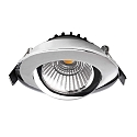 Deko-Light Projecteur encastr� DIONE IP20 pivotant, c�bl� en continu IP20, chrome gradable