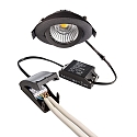 Deko-Light Projecteur encastr� DIONE IP20 pivotant, c�bl� en continu IP20, noir gradable