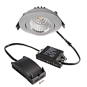 Projecteur encastr� DIONE IP20 DTW 930-918 pivotant, Dim-To-Warm, c�bl� en continu IP20, argent gradable