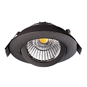 Deko-Light recessed spotlight DIONE IP20 DTW 930-918 swivelling, Dim-To-Warm, wired through IP20, black dimmable