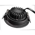 Deko-Light recessed spotlight DIONE IP20 DTW 930-918 swivelling, Dim-To-Warm, wired through IP20, black dimmable