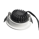Deko-Light recessed spotlight DIONE IP44 DIM 827 swivelling, wired through IP44, white dimmable