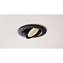 Deko-Light Projecteur encastr� DIONE IP44 DIM 840 pivotant, c�bl� en continu IP44, noir gradable