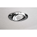 Deko-Light recessed spotlight DIONE IP44 DTW 930-918 swivelling, Dim-To-Warm, wired through IP44, chrome dimmable