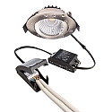 Deko-Light Projecteur encastr� DIONE IP44 DTW 930-918 pivotant, Dim-To-Warm, c�bl� en continu IP44, nickel bross� gradable