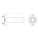 Deko-Light Plafonnier encastr� SLIM cylindrique, r�glable, UGR < 19 IP20, blanche gradable