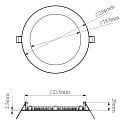 downlight ANIK 220 round IP20 | IP44, white dimmable