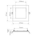 Downlight ANIK 215 angulaire IP20 | IP44, blanche gradable