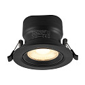 Deko-Light Projecteur encastr� SURTUR TILT 83 DTW pivotant, Dim-To-Warm IP20/IP44, noir gradable