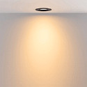 Deko-Light Projecteur encastr� SURTUR TILT 83 DTW pivotant, Dim-To-Warm IP20/IP44, noir gradable