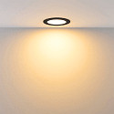 Deko-Light downlight ACRUX PRO 82 rigid, CCT Switch, UGR < 19 IP20/ IP54, glossy, black dimmable