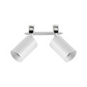 Projecteur encastr� CAN TILT ROUND DOUBLE � 2 flammes, rond, pivotant � la cardan GU10 IP20, blanche