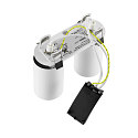 Deko-Light Projecteur encastr� CAN TILT ROUND DOUBLE � 2 flammes, rond, pivotant � la cardan GU10 IP20, blanche