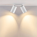 Deko-Light Projecteur encastr� CAN TILT ROUND DOUBLE � 2 flammes, rond, pivotant � la cardan GU10 IP20, blanche
