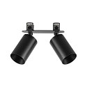 Projecteur encastr� CAN TILT ROUND DOUBLE � 2 flammes, rond, pivotant � la cardan GU10 IP20, noir
