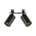 Deko-Light Projecteur encastr� CAN TILT ROUND DOUBLE � 2 flammes, rond, pivotant � la cardan GU10 IP20, noir
