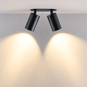 Deko-Light Projecteur encastr� CAN TILT ROUND DOUBLE � 2 flammes, rond, pivotant � la cardan GU10 IP20, noir