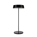 Lampe de table � accu MIRAM HEAD + TABLE STAND lot de 1, avec variateur tactile, fixation magn�tique IP54, noir gradable