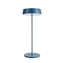 Lampe de table � accu MIRAM HEAD + TABLE STAND lot de 1, avec variateur tactile, fixation magn�tique IP54, bleu gradable