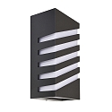 Luminaire mural d�ext�rieur GRUMIUM SQUARE CCT II angulaire, CCT Switch, commutable IP54, gris fonc� 