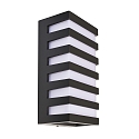 Luminaire mural d�ext�rieur GRUMIUM SQUARE CCT III angulaire, CCT Switch, commutable IP54, gris fonc� 