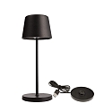 Lampe de table � accu BUNDLE CANIS MINI lot de 1, avec chargeur IP65, mat, noir gradable