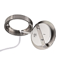 LED furniture luminaire BAHAM I, IP20, 12V DC, 2.5W 3000K 240lm 110�, cRi >90, brushed silver, with mini AMP connector