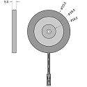 Deko-Light Luminaires pour meuble PATY rond IP20, gris