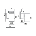 Deko-Light Projecteur triphas� NIHAL MINI adaptateur triphas� inclus IP20, blanche gradable