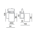 Deko-Light Projecteur triphas� NIHAL MINI adaptateur triphas� inclus IP20, argent gradable