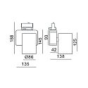 Deko-Light Projecteur triphas� NIHAL adaptateur triphas� inclus IP20, argent gradable