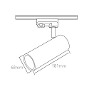 Deko-Light Projecteur triphas� PLEIONE FOCUS I adaptateur triphas� inclus IP20, blanche