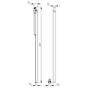 Luminaire triphas� LINEAR 100 II rigide, constante de tension, avec adaptateur IP20, mat, laiteux, argent 