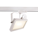 Projecteur triphas� FLOOD SMD IP20, satin�, blanc trafic