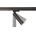 Deko-Light Projecteur triphas� SLIM cylindrique, r�glable, UGR < 19 IP20, noir profond gradable