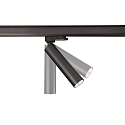 Deko-Light Projecteur triphas� SLIM cylindrique, r�glable, UGR < 19 IP20, noir profond gradable