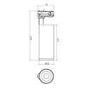 Deko-Light 1-Projecteur monophas� LUCEA TILT DTW Dim-To-Warm, r�glable IP20, noir profond gradable