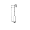 Luminaire suspendu triphas� LUCEA DTW Dim-To-Warm IP20, noir profond gradable