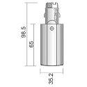 Deko-Light Accessories for 3-phase track system D LINE - electrical feed left, 220-240V AC / 50-60Hz, grey