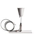 Suspension pendante triphas� D LINE avec rosette, blanche