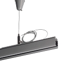 Deko-Light Suspension pendante triphas� D LINE avec rosette, gris
