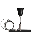 Suspension pendante triphas� D LINE avec rosette, noir 