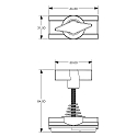 Deko-Light Accessories for 3-phase track system D LINE - mounting adapter for additional components, max. 10kg, black