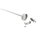 Ceiling suspension for 3-phase luminaire D LINE, rigid, 635 mm, white