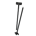 Deko-Light Ceiling suspension for 3-phase luminaire D LINE, rigid, 635 mm, black