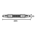 Connecteur flexible triphas� D LINE/DALI contr�lable par DALI, r�glable, gauche-droite, noir