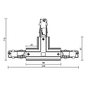 Deko-Light 3-phase T-connector D LINE/DALI DALI controllable, codable, right-right-left, black